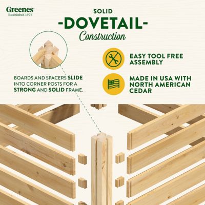 Image showing  309.17 gal. Cedar Wood Composter Add-On Kit, 48 in. x 48 in. x 31 in.