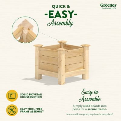 Image showing  Original Cedar Elevated Planter, 16 in. x 16 in. x 17 in.