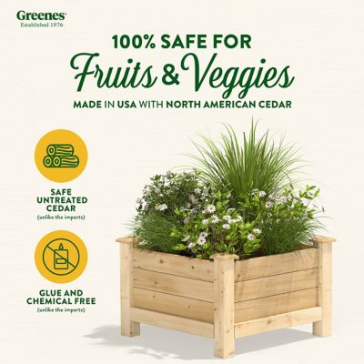 Image showing  Original Cedar Elevated Planter, 24 in. x 24 in. x 17 in.