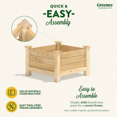 Image showing  Original Cedar Elevated Planter, 24 in. x 24 in. x 17 in.
