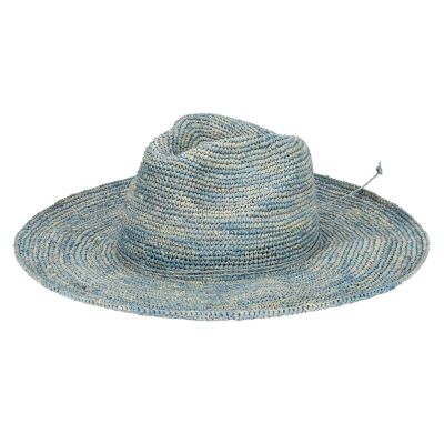 San Diego Hat Company Marina Crochet Raffia Fedora With Twisted Cording