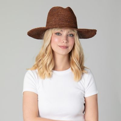 Image showing  Marina Crochet Raffia Fedora With Twisted Cording
