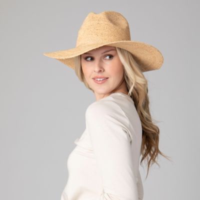 Image showing  Marina Crochet Raffia Fedora With Twisted Cording