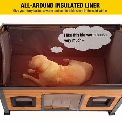 Image showing  Insulated Outdoor Dog House with Liner
