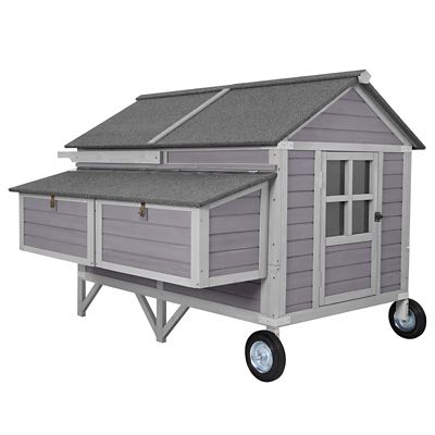 Aivituvin Extra-Large Wooden Chicken Tractor, 8 to 10 Chicken Capacity