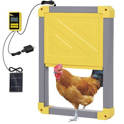 Image showing  Automatic Chicken Coop Door, Solar Powered Auto Chicken Door, Gray