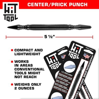 Image showing 5 th HIT Tool 1/8 in. Prick Punch and 3/16 in. Center Punch Combination Spring Loaded Hammerless Tool