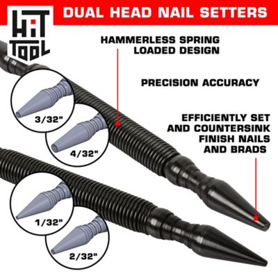 Image showing  Pro Finish Kit Combo with 1/32, 2/32 and 3/32, 4/32 Spring-Loaded Hammerless Nail Set