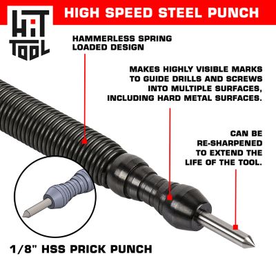 Image showing  Spring Loaded High Speed Steel Center Punch