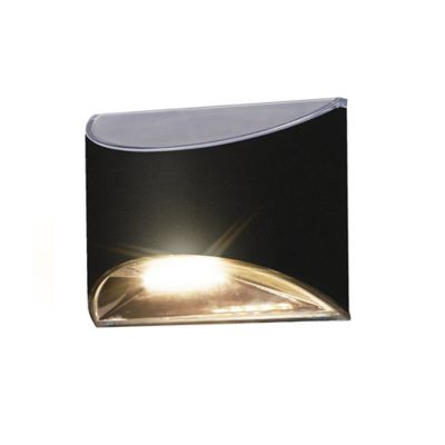 Classy Caps 10-Lumen Black Stainless Steel Deck and Wall Light