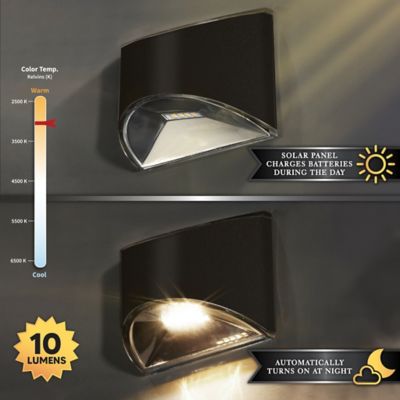 Image showing  10-Lumen Black Stainless Steel Deck and Wall Light