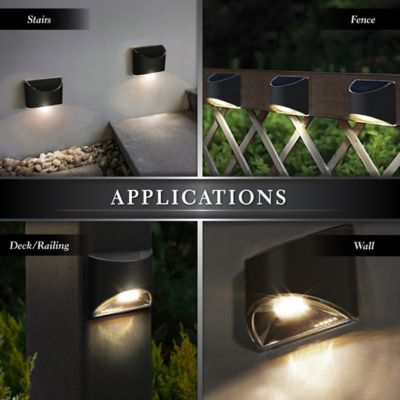 Image showing  10-Lumen Black Stainless Steel Deck and Wall Light