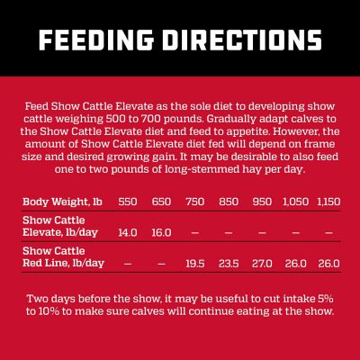 Image showing  Show Cattle Elevate Cattle Feed, 50 lb.
