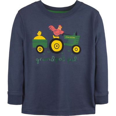 John Deere Boys' Grandpa Pal Crew Neck Long-Sleeve T-Shirt Shirt