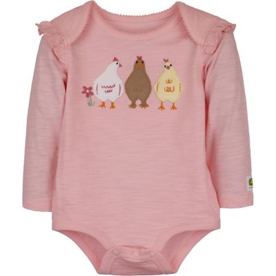 John Deere Baby Mädchen Bodyshirt - Kurzarm Body Mit Druckknopf-Verschluss