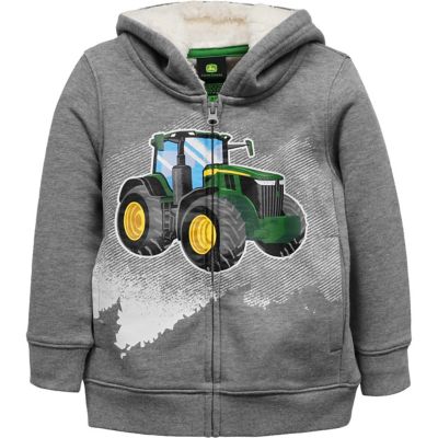 John Deere Full Zipper Fleece Hoody Tractor