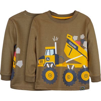 John Deere Long Sleeve Tee Shirt Dump Truck