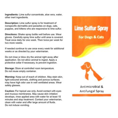Image showing  4 oz. Lime Sulfur Spray - Pet Care for Itchy & Dry Skin