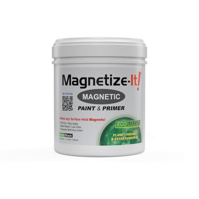 Magnetize-It! Magnetic PAINT & PRIMER ECO TITAN Extra Strong & Sustainable All-Purpose Interior, 1L, Black