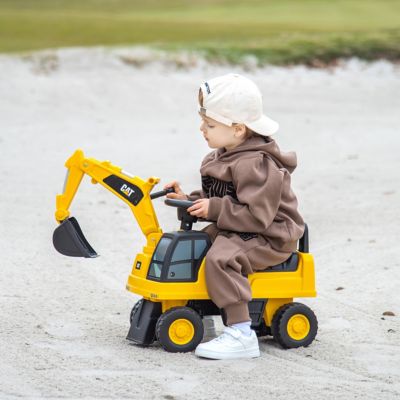 Image showing 6 th Best Ride On Cars CAT Excavator Foot-to-Floor Push Car, Ages 1-3