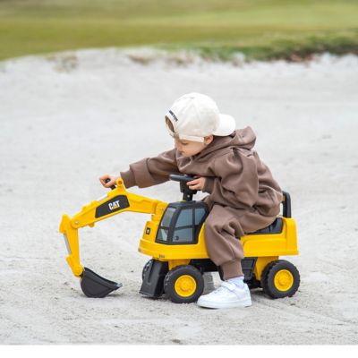Image showing 7 th Best Ride On Cars CAT Excavator Foot-to-Floor Push Car, Ages 1-3