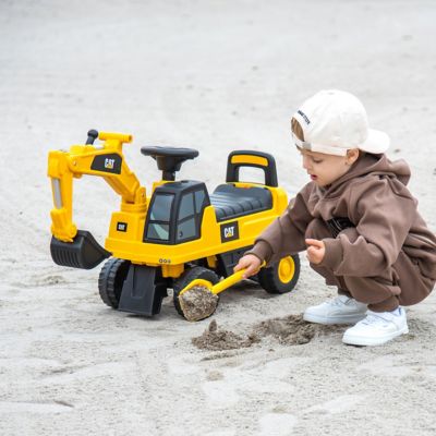 Image showing 8 th Best Ride On Cars CAT Excavator Foot-to-Floor Push Car, Ages 1-3