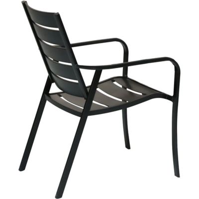 Image showing  Cortino All-Weather Commercial-Grade Aluminum Slatted Dining Chair