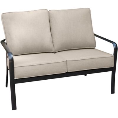 Hanover Cortino Commercial-Grade Aluminum Loveseat With Plush Sunbrella Cushions