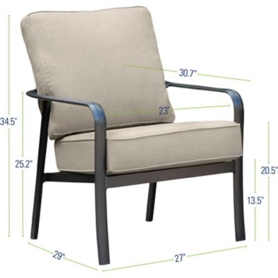 Image showing  Cortino Commercial-Grade Aluminum Club Chair With Plush Sunbrella Cushions
