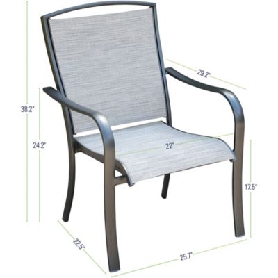 Image showing  Foxhill All-Weather Commercial-Grade Aluminum Dining Chair With Sunbrella Sling Fabric