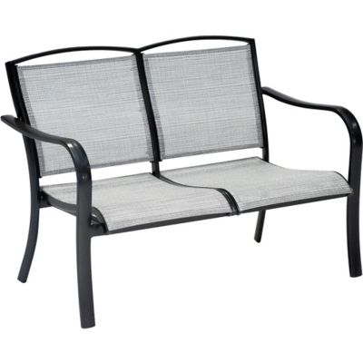 Hanover Foxhill All-Weather Commercial-Grade Aluminum Loveseat With Sunbrella Sling Fabric