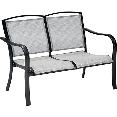 Hanover Foxhill All-Weather Commercial-Grade Aluminum Loveseat With Sunbrella Sling Fabric