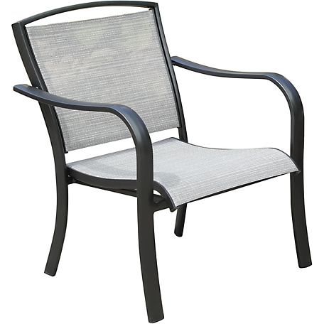 Hanover Foxhill All-Weather Commercial-Grade Aluminum Lounge Chair With Sunbrella Sling Fabric