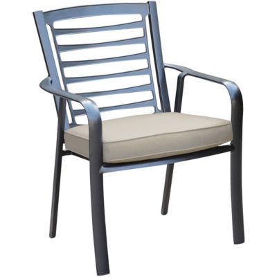 Hanover Pemberton Commercial-Grade Aluminum Dining Chair With Sunbrella Seat Cushion