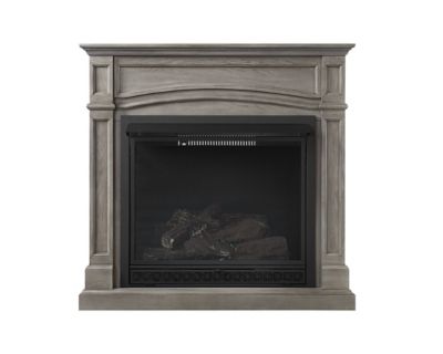 Pleasant Hearth 46 in. Dual Fuel Pewter Oak Vent Free Fireplace System 33,000 BTU