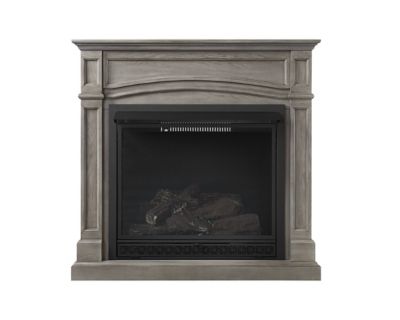 Pleasant Hearth Dual Fuel Pewter Oak Ventless Fireplace System 46 in., 33,000 BTU