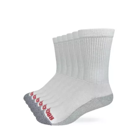 Rocky Mid-Weight Work Socks - Cotton Comfort Made in USA 6 Pack 6/73012 Men's Crew Socks