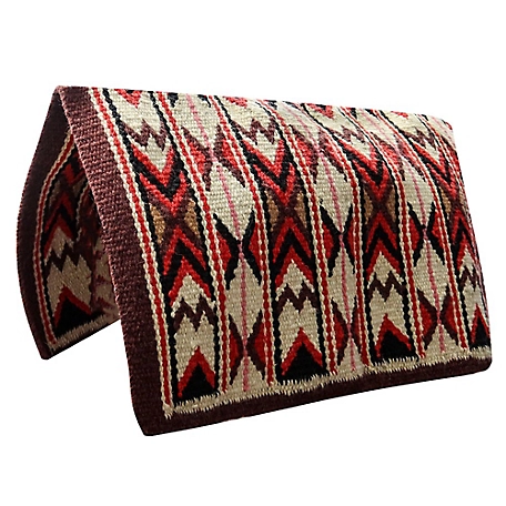 TuffRider Western Woven Saddle Blanket-Red-34 x 36
