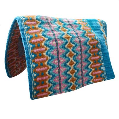 TuffRider Western Show Blanket- Teal Blue- 34 x 40