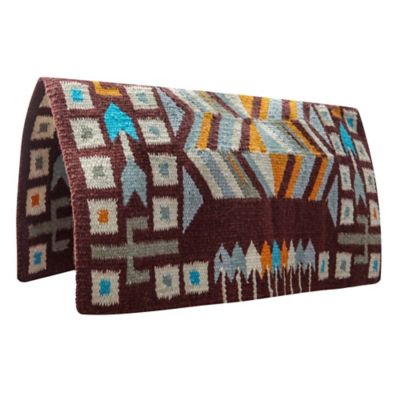 TuffRider Laramie Western Woven Saddle Blanket, Brown, 34 in. x 38 in.