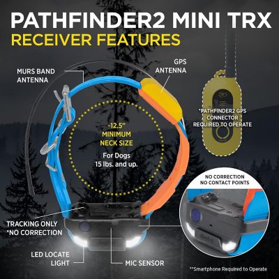 Image showing  PATHFINDER2 MINI TRX ADDITIONAL RECEIVER ORANGE GPS-Only Tracking Collar