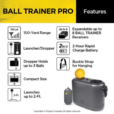 Image showing 6 th Dogtra Ball Trainer Pro Rechargeable 100-Yard Dual-Function Launcher/Dropper