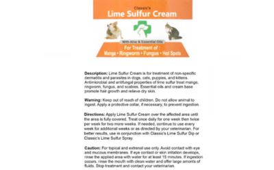 Image showing  2 oz. Lime Sulfur Cream - Veterinary Treatment for Itchy and Dry Skin