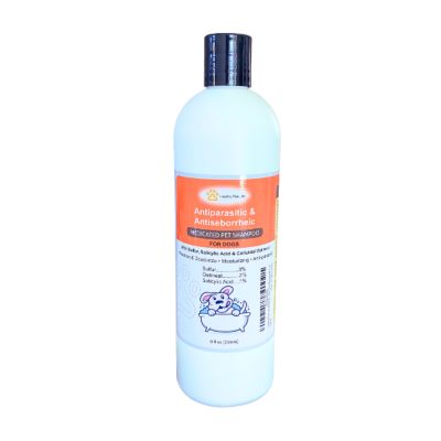 Healthy Paw Life 16 oz. Sulfur Salicylic Acid Oatmeal Shampoo - Antiparasitic & Antiseborrheic Shampoo