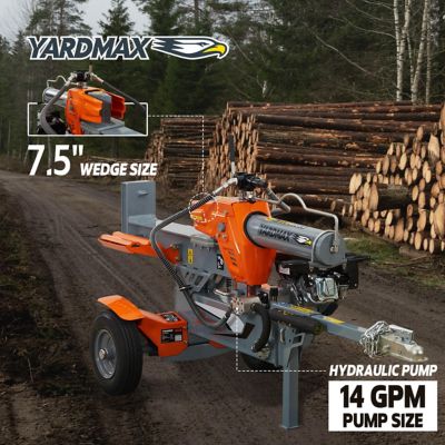 Image showing 7 th YARDMAX 32-Ton Gas-Powered Log Splitter, 2-Way Half Beam, Briggs & Stratton Engine