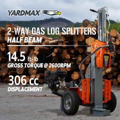 Image showing  40-Ton Gas-Powered Log Splitter, 2-Way Half Beam, Briggs & Stratton Engine
