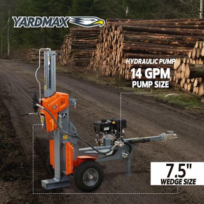 Image showing 7 th YARDMAX 40-Ton Gas-Powered Log Splitter, 2-Way Half Beam, Briggs & Stratton Engine
