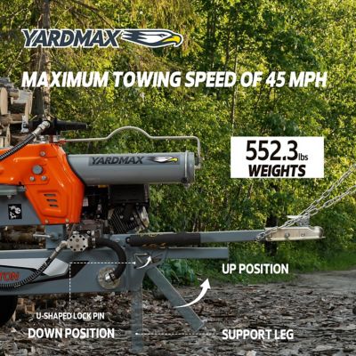 Image showing 8 th YARDMAX 40-Ton Gas-Powered Log Splitter, 2-Way Half Beam, Briggs & Stratton Engine