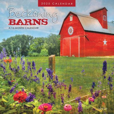 Hopper Studios Beckoning Barns 2025 12 x 24 Inch Monthly Plastic-Free Square Wall Calendar Featuring the Artwork of Lori Deiter