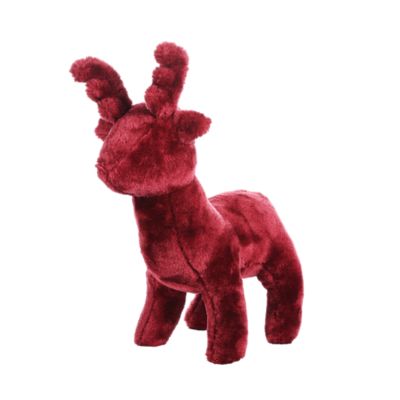 MuttNation Fueled by Miranda Lambert Maroon Reindeer Plush Dog Toy